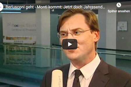 Interview mit Wolfgang Köbler an der Börse Stuttgart: Berlusconi geht