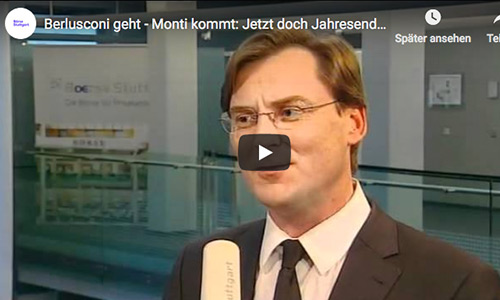 Interview mit Wolfgang Köbler an der Börse Stuttgart: Berlusconi geht