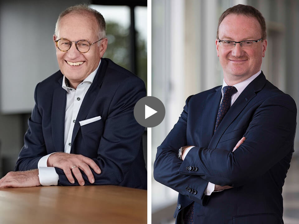 Vorstand Josef Leibacher im Webinar mit Professor Dr. Dr. h. c. Lars P. Feld