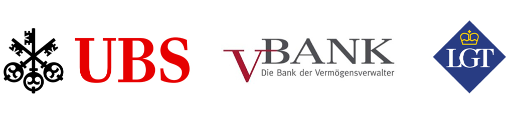 UBS Bank V-Bank LGT-Bank Logos