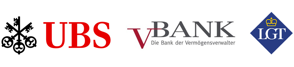 UBS Bank V-Bank LGT-Bank Logos